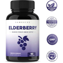 Private Label Supplement Natural Fruit Extract Elderberry Chewable Capsules Tablets